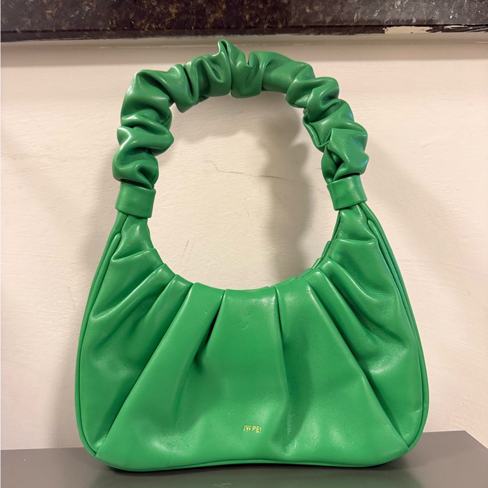 JW PEI Green Ruched Shoulder Bag